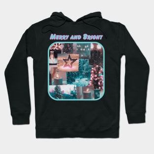 Merry and Bright Christmas Collage Hoodie